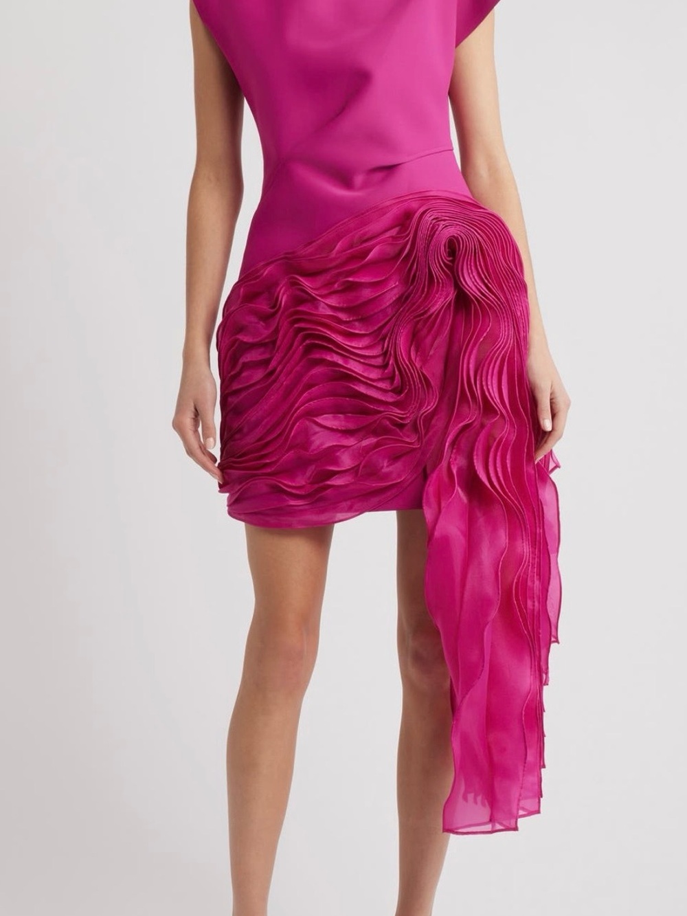 Acler
Wigbeth Cap Sleeve
Ruffle Minidress Pink Size 8